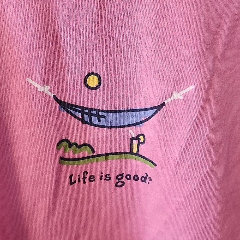 Life is Good Pink T-Shirt xxl camping - Picture 2 of 3